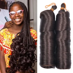 24Inch French Curl Braiding Hair Pre Stretched Wavy Synthetic Hair Extensions Premium Bouncy Loose Wave Spiral Curl Braids Hair