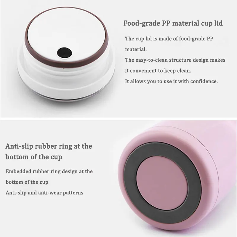 AKS Vacuum Flask Insulated Stainless Steel Food Jar kids Tumbler 16 Oz Hot Food Thermos Containers Pot Braised Beaker Thermal