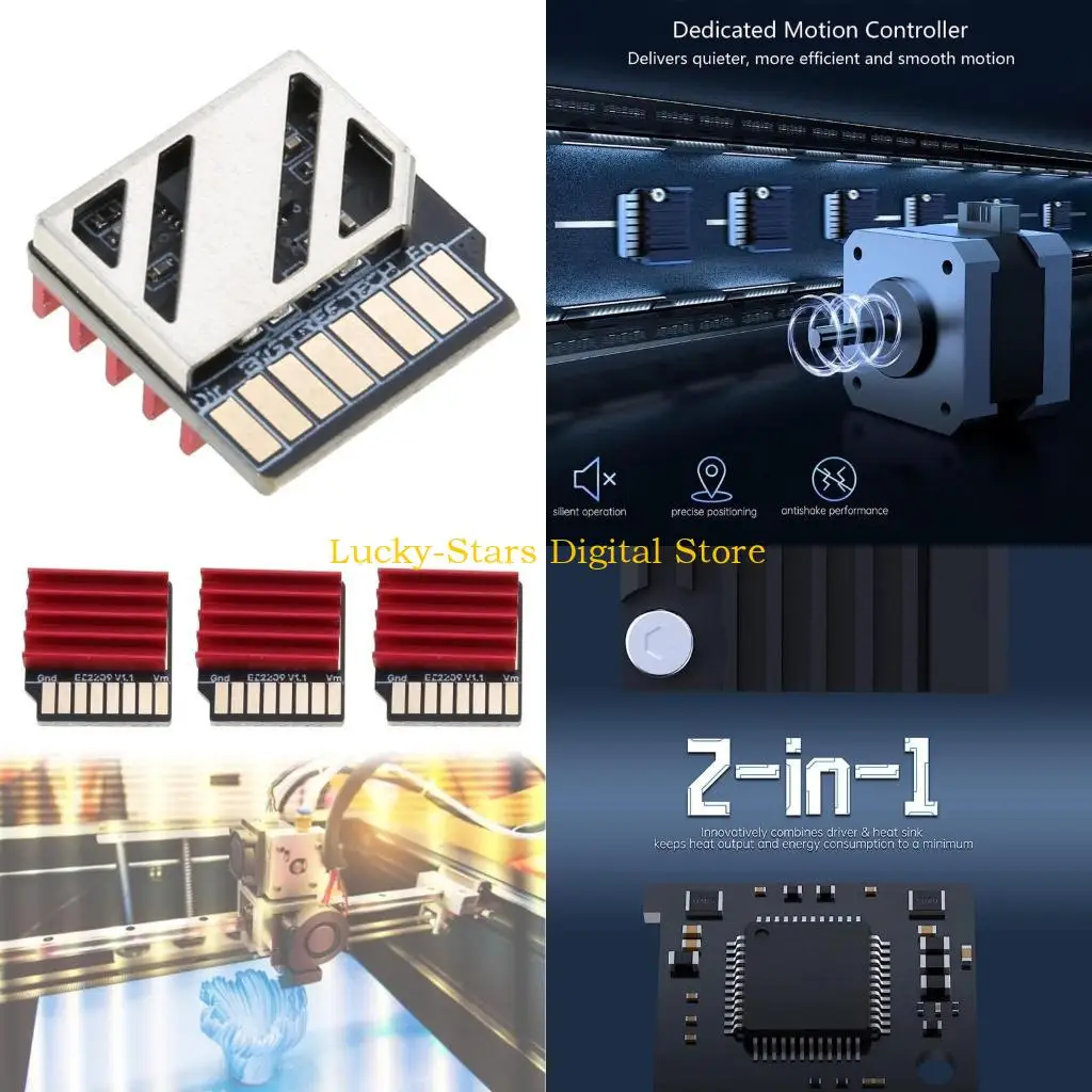 

T3EE 1Set EZ2209 Stepper Motor Driver for 3D Printer Heatsink Step Motors 2A Control Board