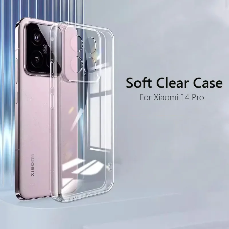 For Xiaomi 14 Ultra 14Pro Soft TPU Transaprent Clear Phone Case For Xiaomi 14 Pro Xiaomi14 Pro 5G Cover