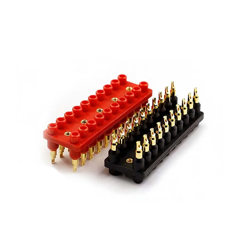 1PCS 24.128 Round-hole double-row socket 2*10P round-hole socket base for crystal oscillator 12MM panel socket