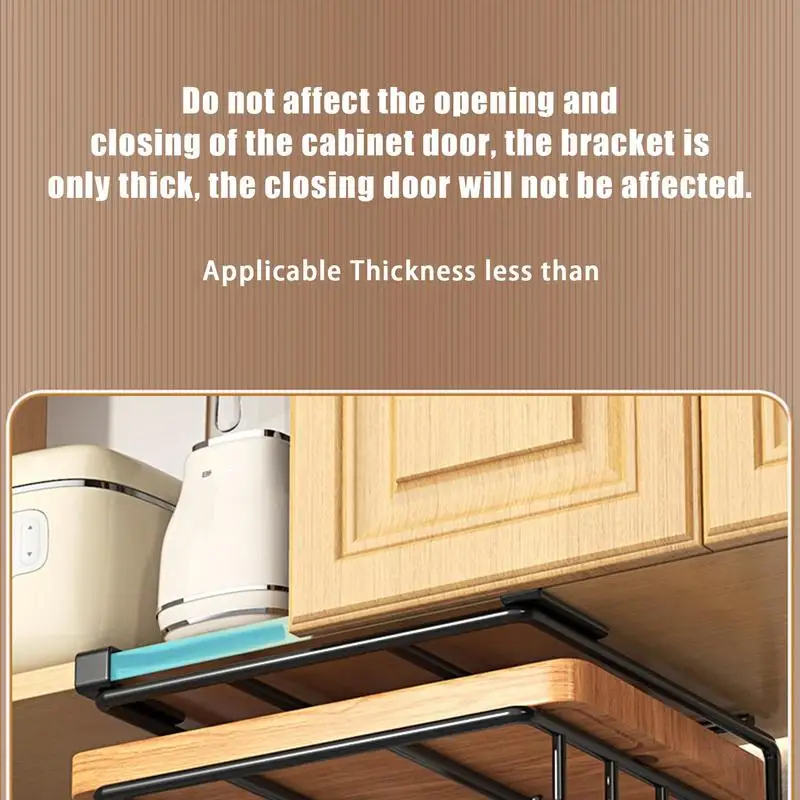 

Under Shelf Chopping Board Holder Hangable No Drilling Mount For Choppingboard Stainless Steel Cutting Board Rack For Kitchen