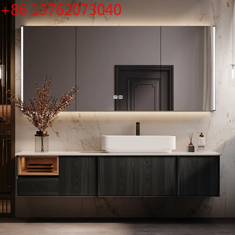 

Новая столешница из массива белого дуба в китайском стиле, комбинация шкафов для ванной комнаты, туалет, стиральный стол, лицевой столик