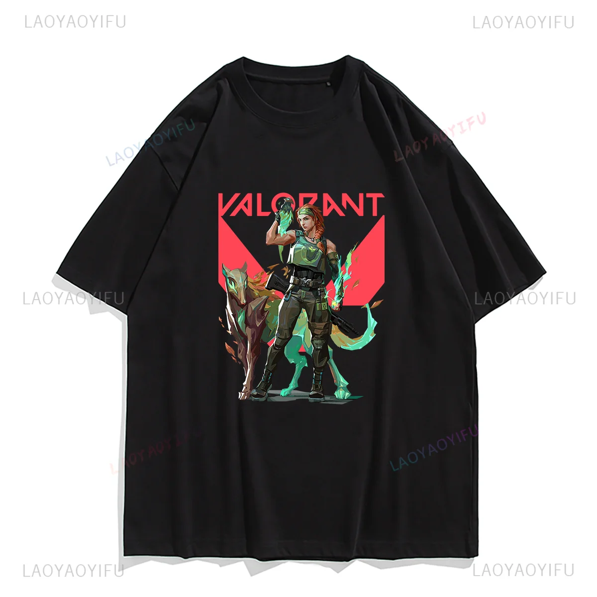 Popular Game VALORANT Game Role Skye Printed T-shirt Women T Shirt Breathable Comfortable Cotton Tops Men Clothing Unisex