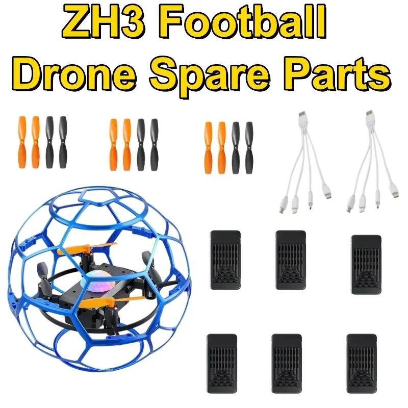 ZH3 Football Drone 3.7V 1800mAh Battery For ZH3 Football Drone Spare Parts Battery Propeller 4-in-1 Line Accessories