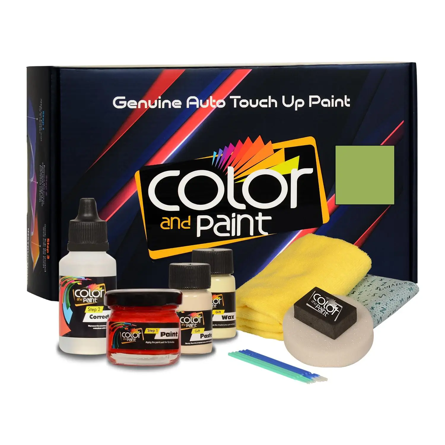 Color and Paint compatible with Fiat Automotive Touch Up Paint - VERDE MET - 355/A - Basic Care