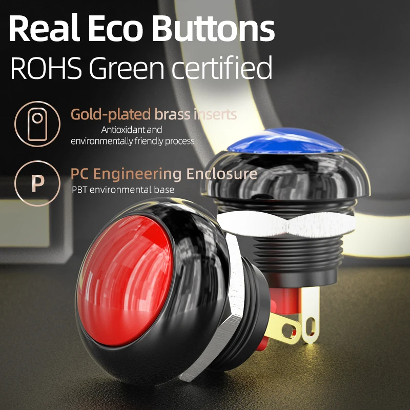 CDOE 12mm Momentary Push Button Switch Mini Round Switch IP68Waterproof IP68 3A 250V AC SPST NO 2 Pin PBS-33B