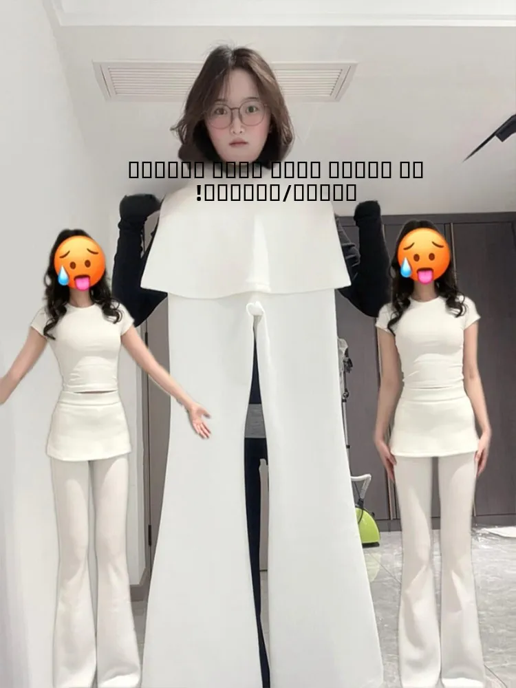 White Flared Yoga Pants Women's Casual Skirt Pants Inteated High Waist Long Legs Spring New Sle Casual Pants