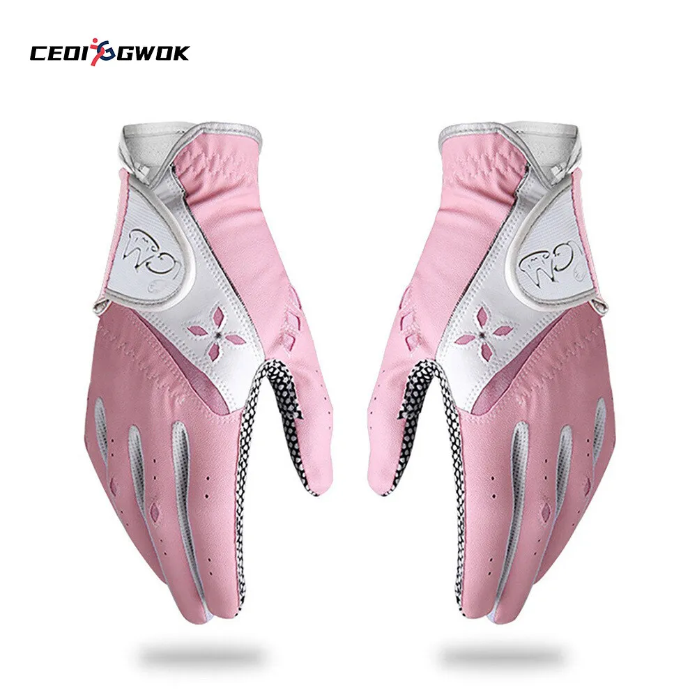 

CEOI GWOK Outdoor Sports Gloves Perfect for Golf Anti-Slip Granules for Better Grip PU Leather Soft and Breathable Golf Gloves