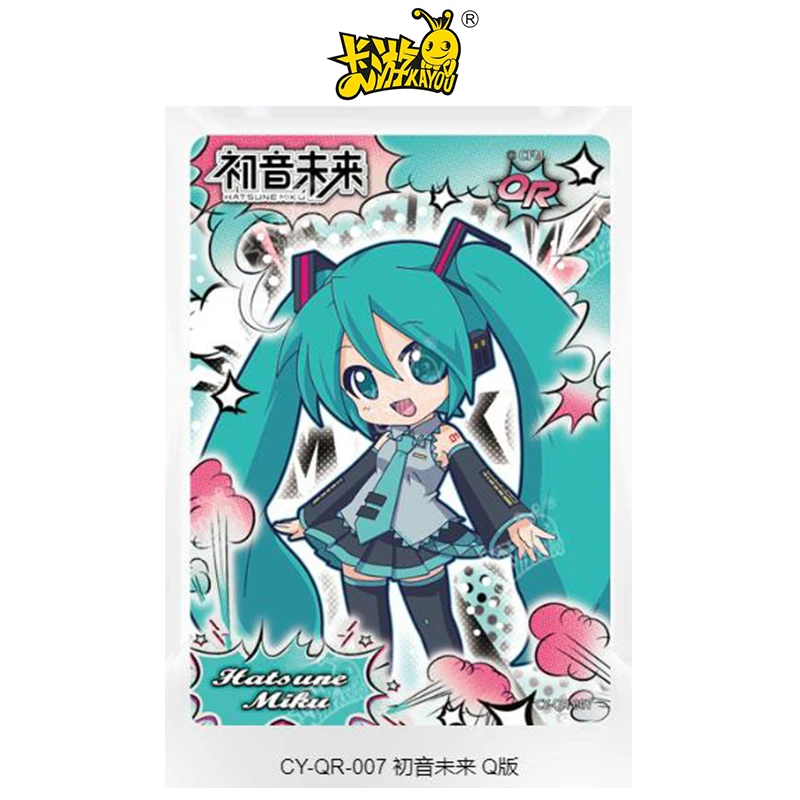 Kayou card QR (001-018) series flash card Hatsune Miku Megurine Luka MEIKO Collection card Game Toys Christmas birthday gift