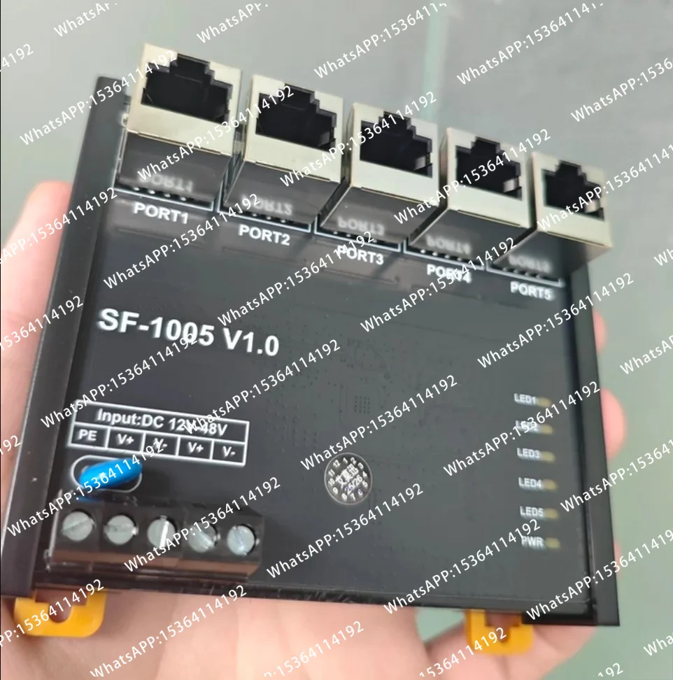 5-port/8-port 100M Industrial Ethernet Switch, Rail-mounted Managed Network Data Distribution Switch