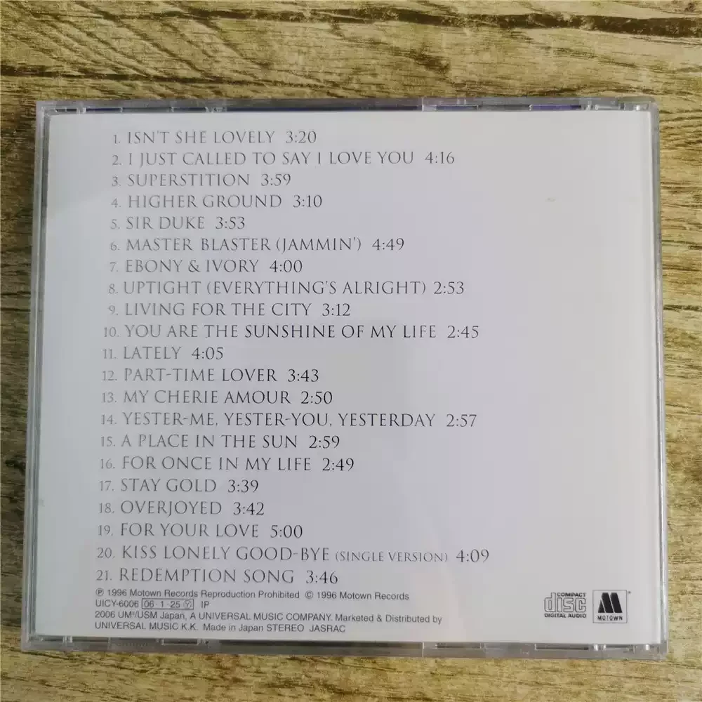 مراجعة CD Stevie Wonder Song A Greatest Hits Collection Release: 1996-12-10 (2CD)؛ 1998 (1CD) #4