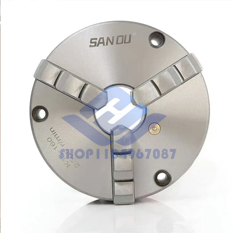 SANOU 3 Jaw Self-Centering Chuck K11-160 Manual Scroll Chuck Metal Lathe Chuck 160mm
