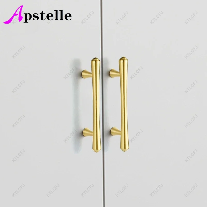 APSTELLE Circular Single Hole Drawer Brass Handle Light Luxury Wardrobe Door Solid North European Style Cabinet Door Handle