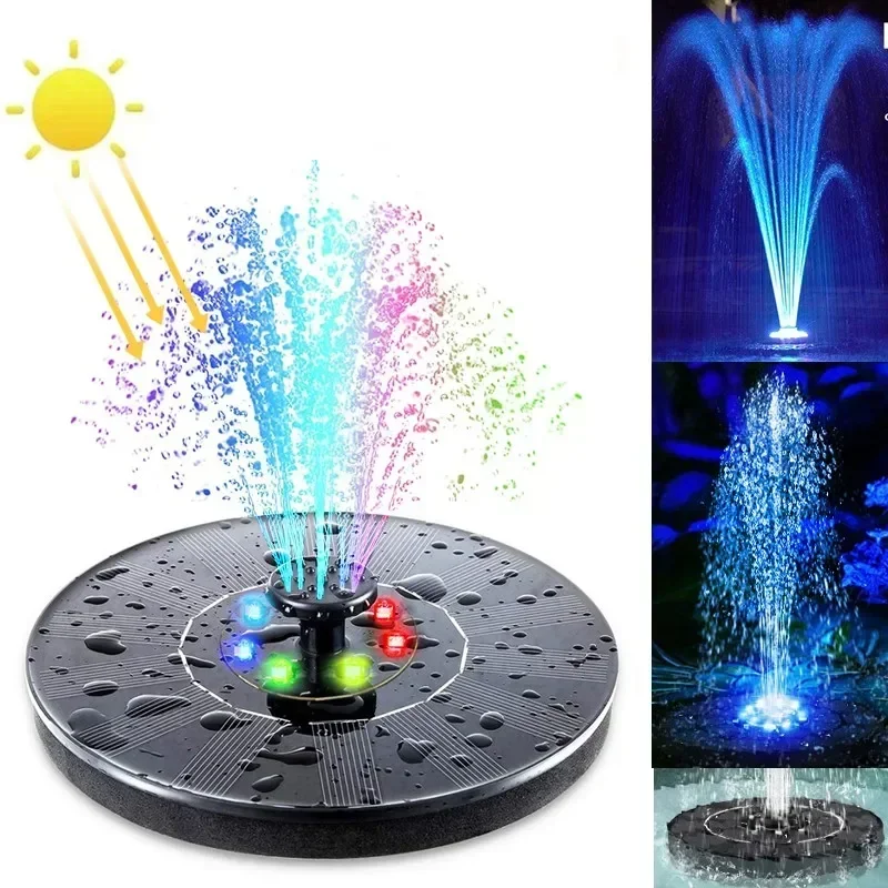 Mini Solar Fountain Pool Pond Waterfall Fountain Garden Decoration Outdoor Bird Bath Solar Powered Fountains Floating