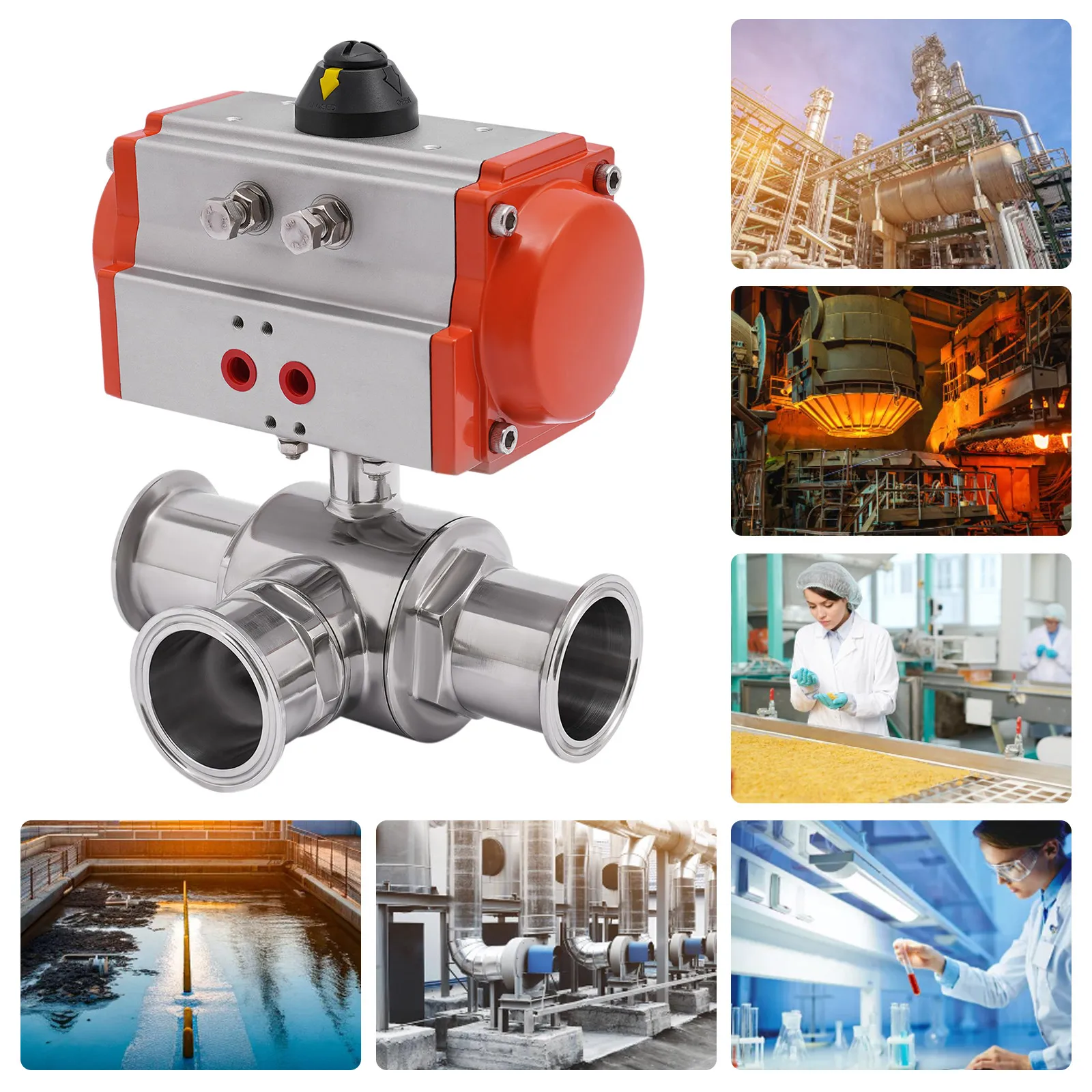 

Пневматический 3-ходовой шаровой кран Ручной санитарный быстроразъемный шаровой кран Шаровой кран двойного действия из нержавеющей стали