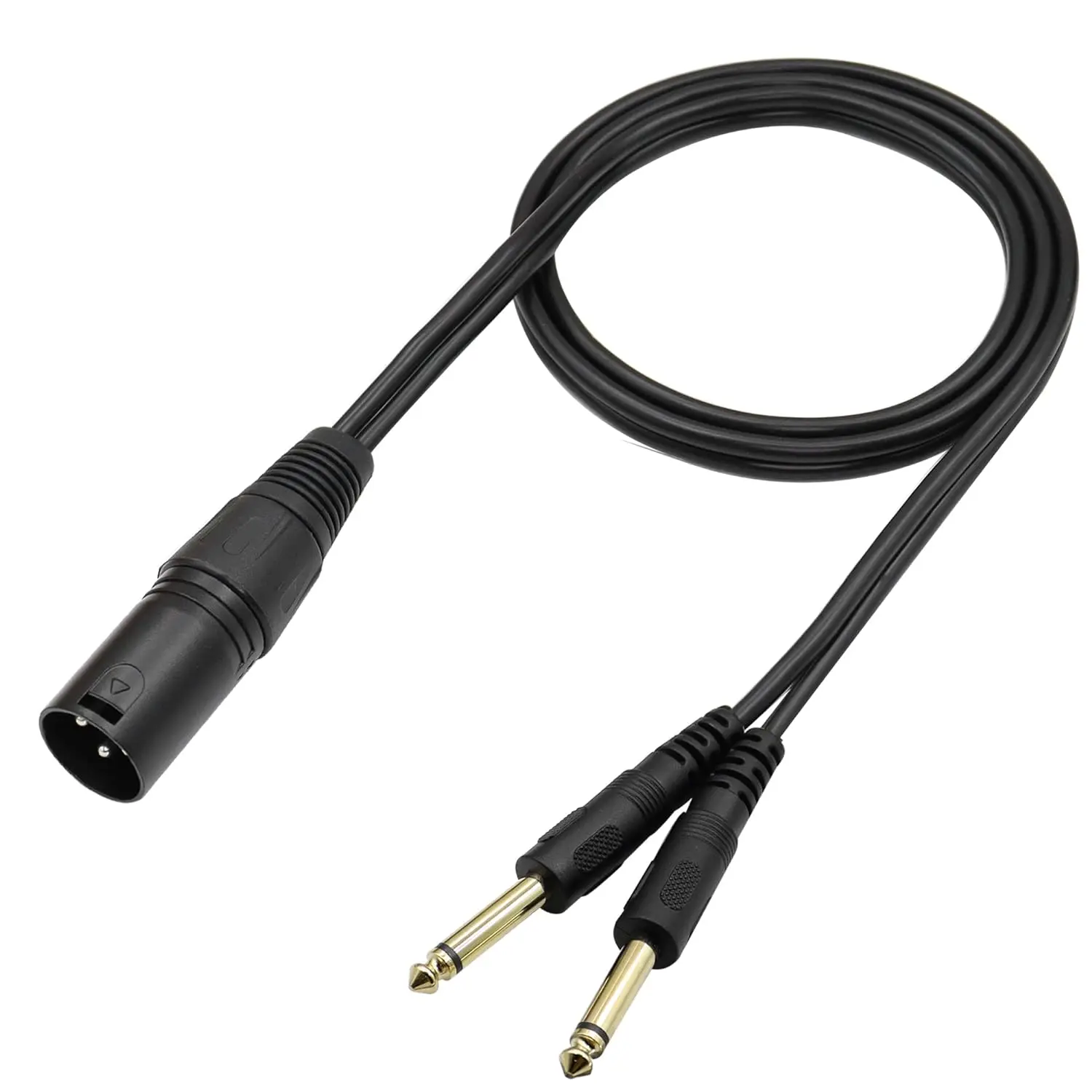 3Pin XLR żeński/przejście ze złącza męskiego na podwójne 6.35mm TS 1/4 Splitter Stereo przewód łączący do gitary mikrofonowej wzmacniacz mikser