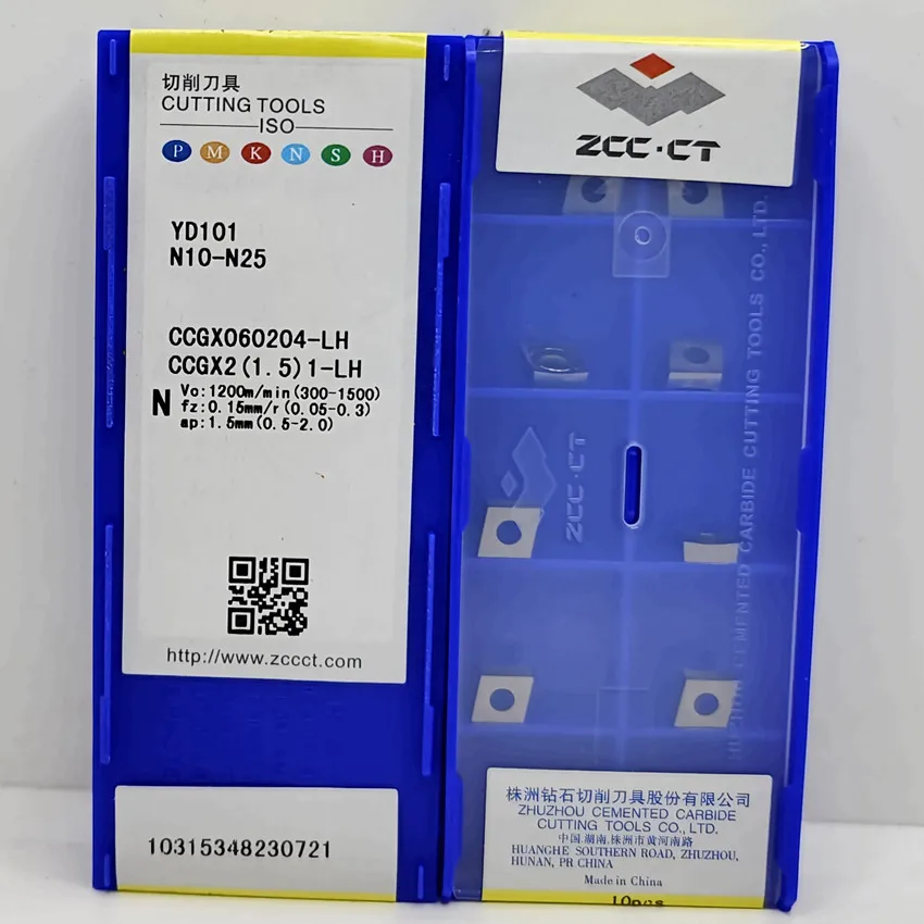 

CCGX060204-LH YD101 CCGX21.51 CCGX060204 ZCC.CT CNC blade carbide inserts Turning inserts For Aluminum, Non-ferrous metals