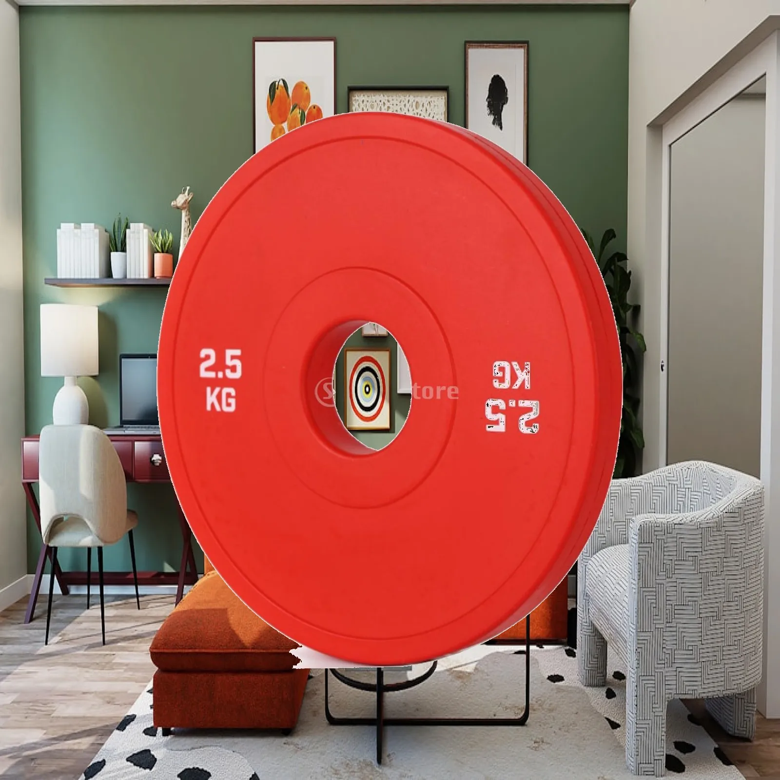 Non Slip Rubber Weight Plate for Barbell Exercises Squat Deadlift Press Training Aid