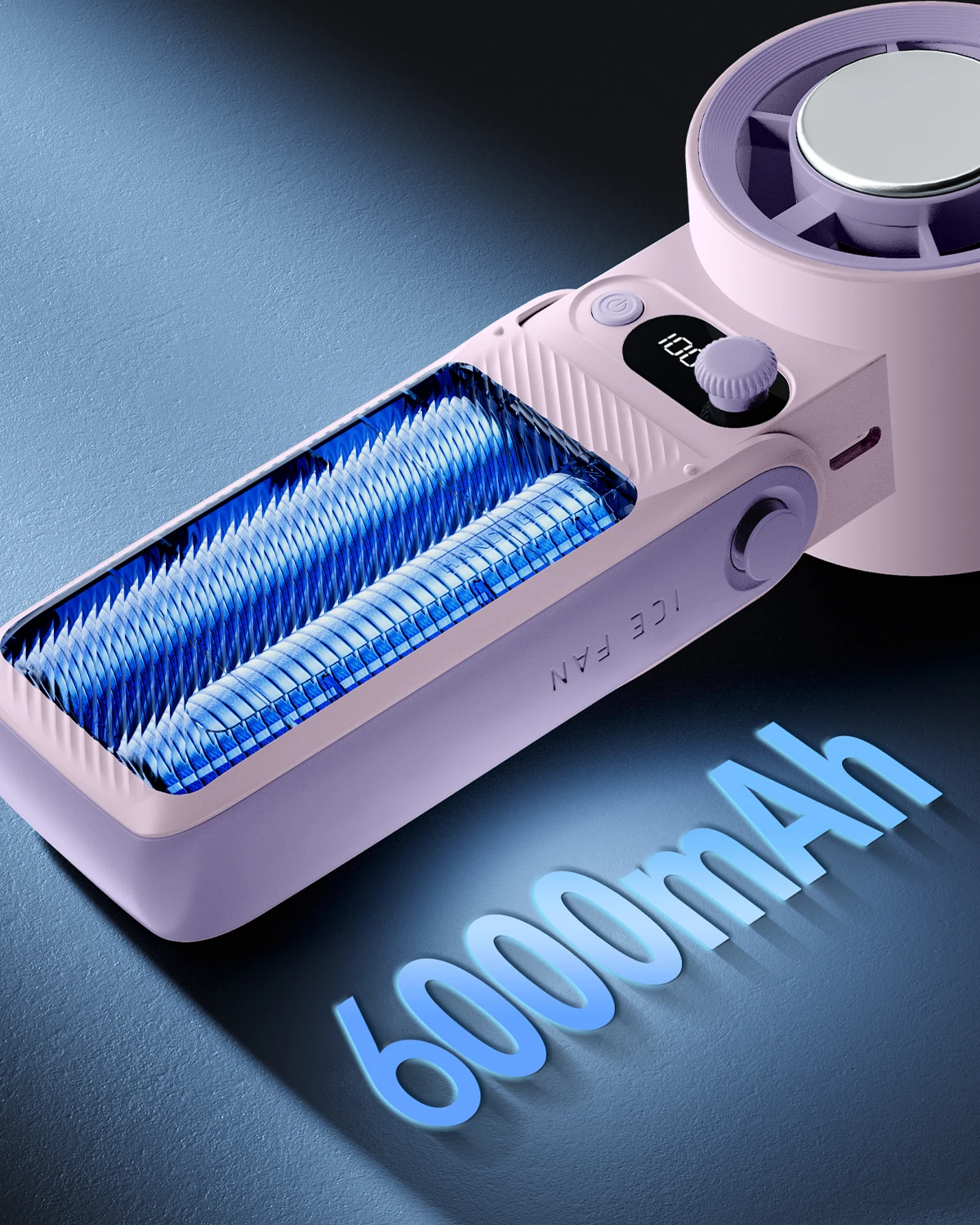 Eary handventilator met 6000 mAh batterij-aangedreven 100 snelheden verstelbare opvouwbare persoonlijke ventilator digitaal display cadeaus voor dames kinderen