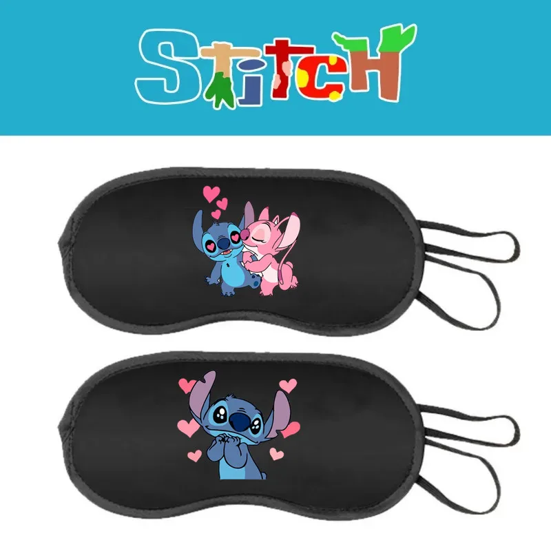 Cute Disney Stitch Girls Mask Sleeping Eye Mask Eyeshade Cover Shade Eye Patch Women Men Disney  Soft Blindfold Travel Eyepatch