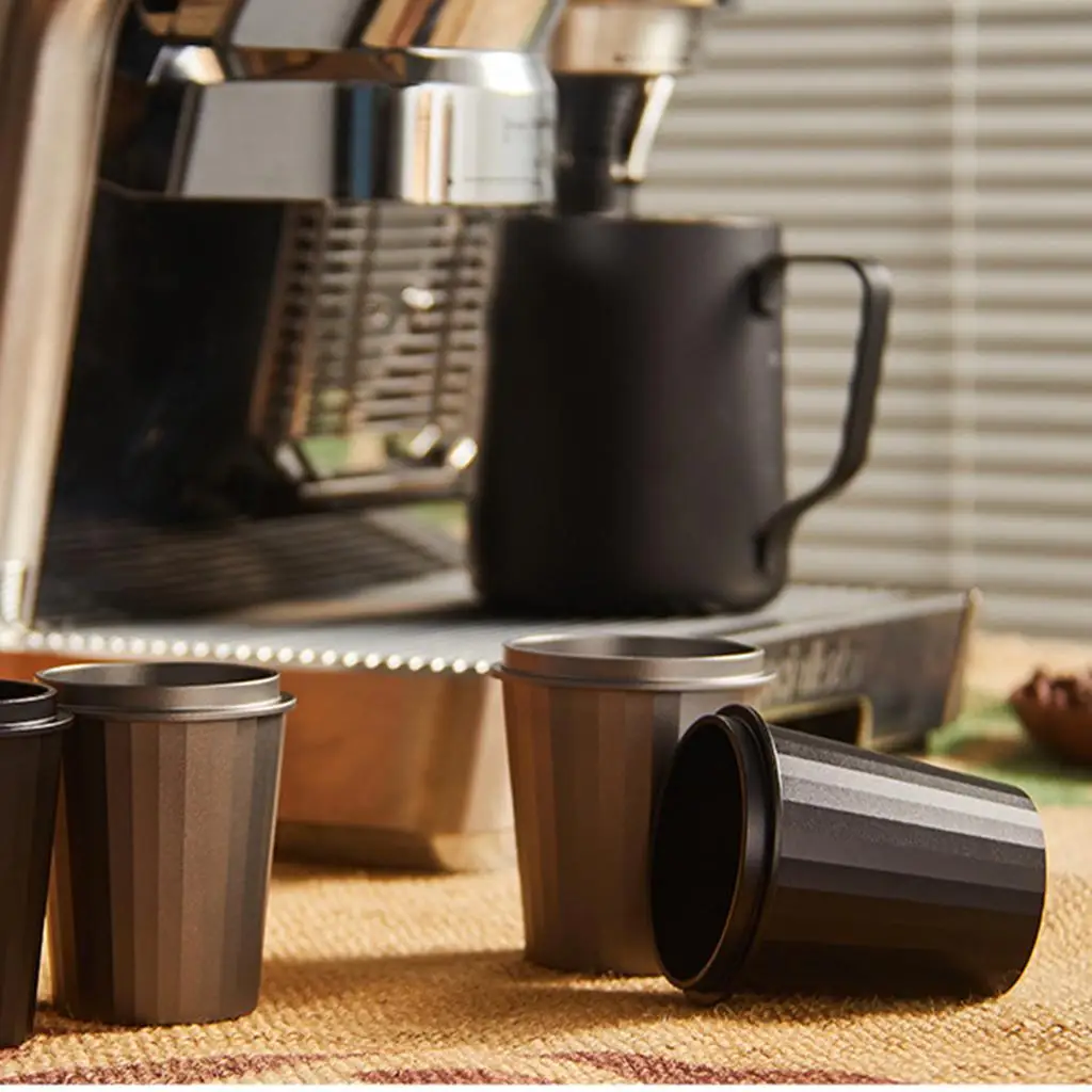 Aluminum Alloy Coffee Powder Dosing Cup Feeder for Espresso Machine 51 58mm Portafilter Smooth Powder Drop Tool