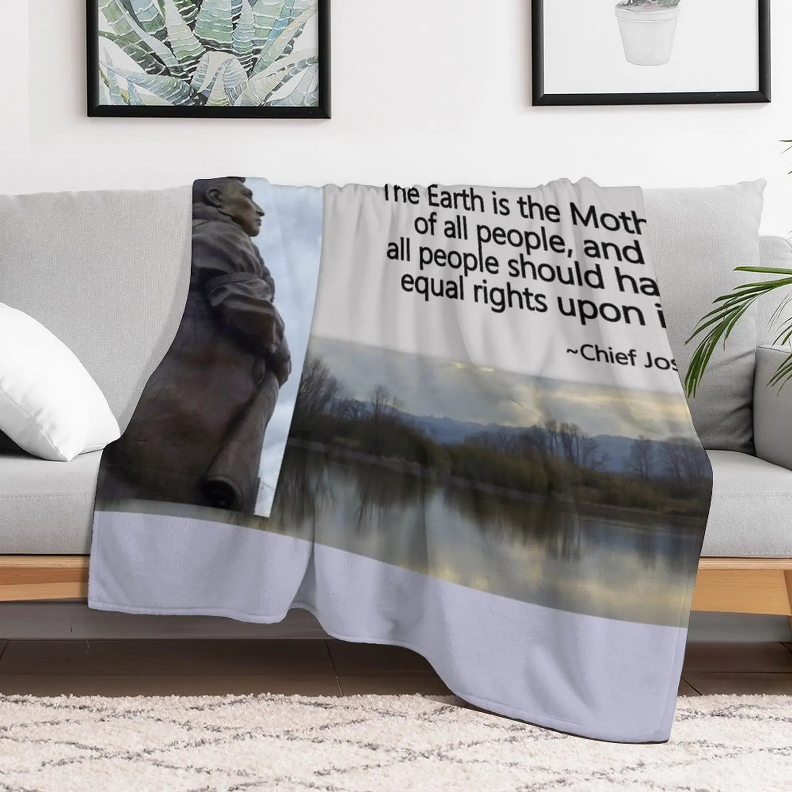 Chief Joseph Quote Collage Throw Blanket manga Kid'S Blankets