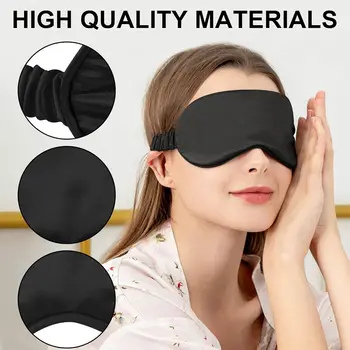 2-Pack Silk Sleep Mask - Elastic Blackout Eye Mask & Blindfold for Full Night'S Sleep,…