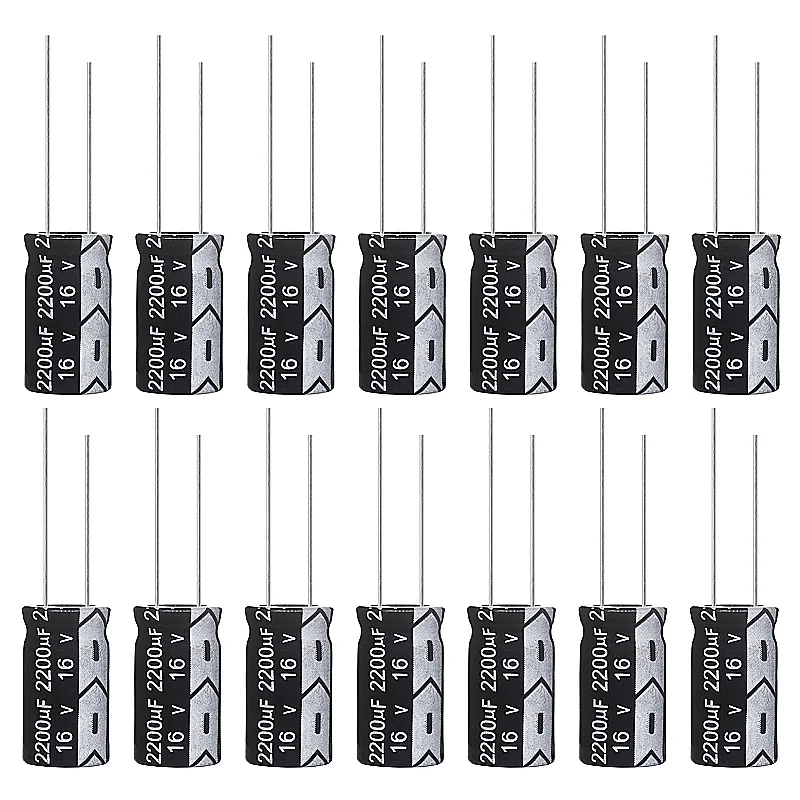 

2200uF 16V 10x20mm Electrolytic Capacitor 2200UF MFD 25 Volt 0.39x0.79in Aluminum Capacitors (Pack of 15)