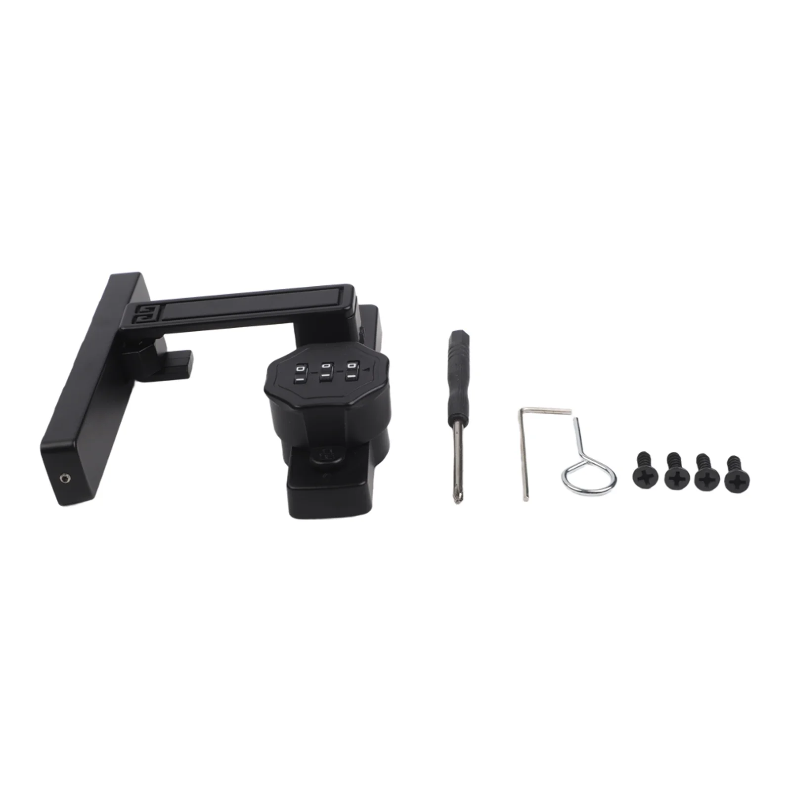 Sliding Door Latch Barn Door Lock Simple Installation Changeable Code Zinc Alloy 90 180 Dual-use Door Latch Black