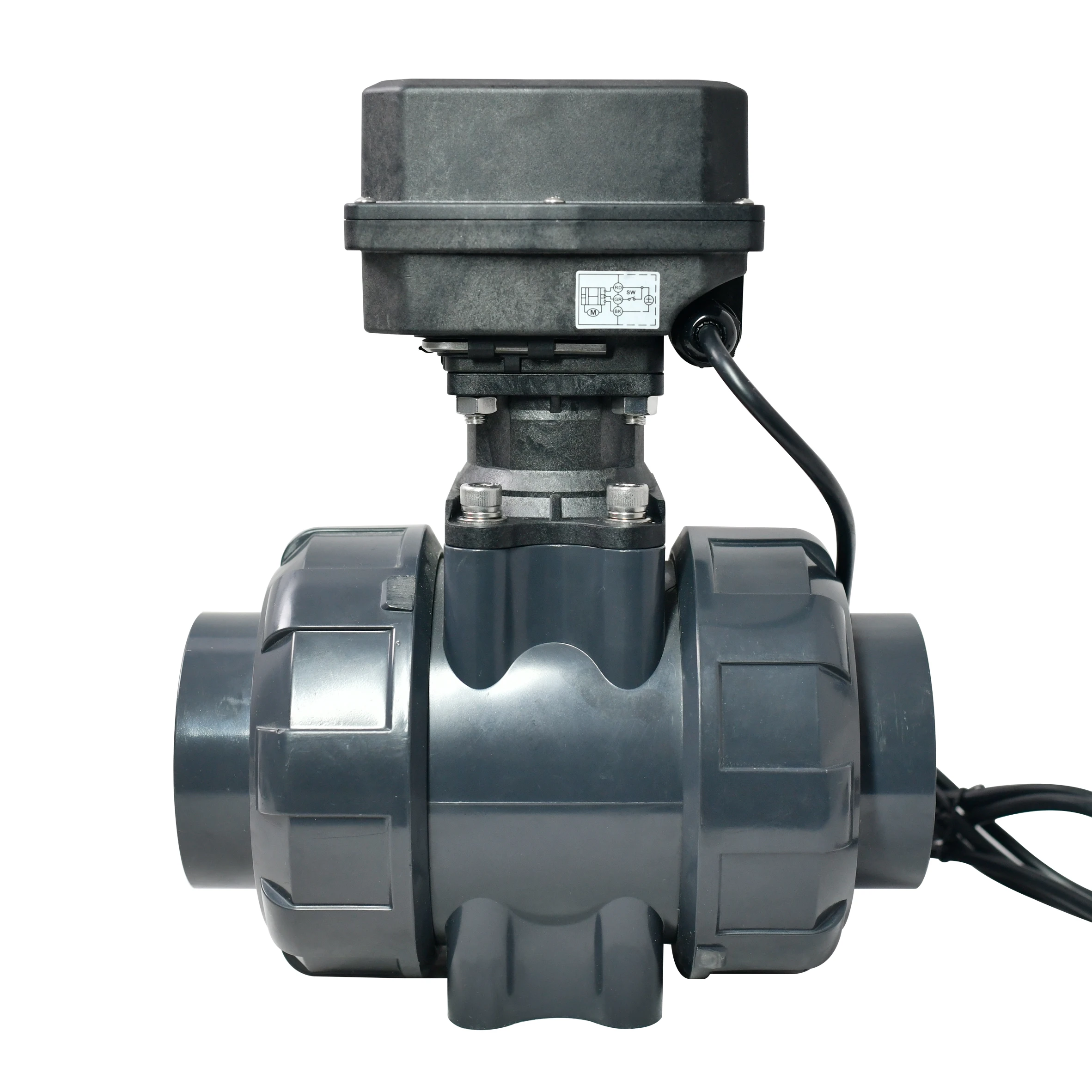 

Электрический шаровой кран A550 50Н·м DN65, 2-ходовой, из НПВХ, 2-1/2 дюйма, с управлением DC24V