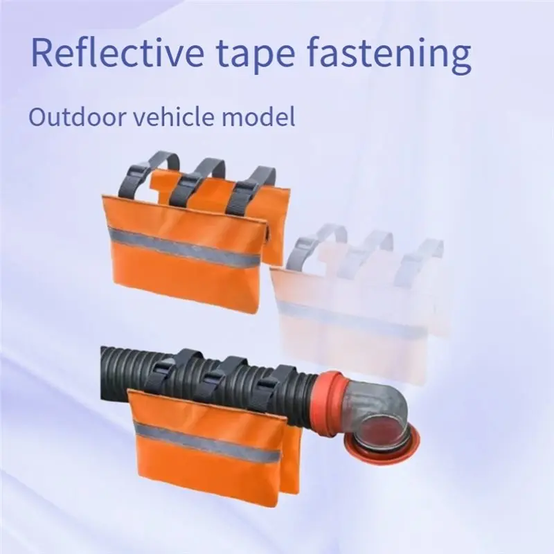 NEW HOT In Stock-RV Sewer Weight Bag-2Pcs With Reflective Strip-Fastening Device For RV Hose Support