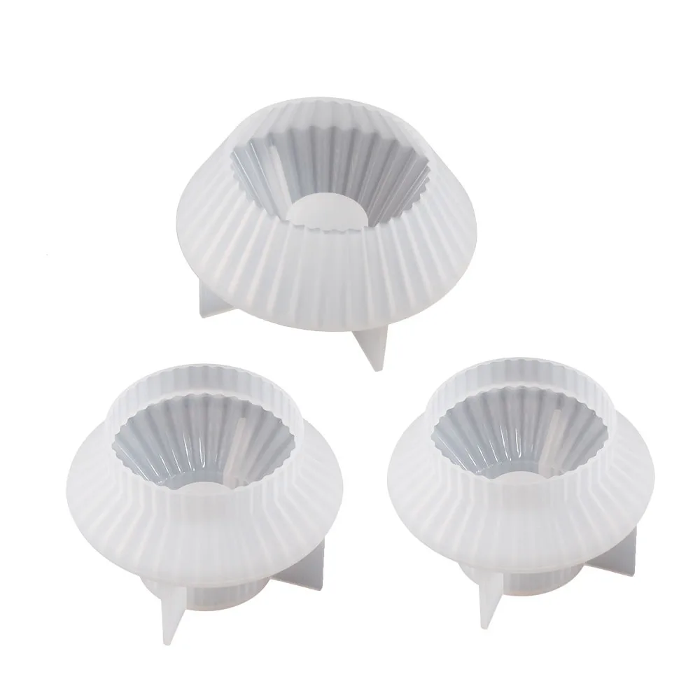 

Striped Lantern Candlestick Mold DIY Gypsum Cement Candle Holder Mold Decoration Mould Candle Holder Mirror Drip Silicone Mold