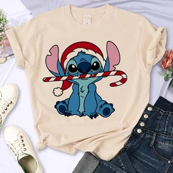 90s christmas Kawaii Lilo Stitch Funny Cartoon T Shirt Women Stitch Cute Manga T-shirt Graphic Tshirt Streetwear Top Tees Female