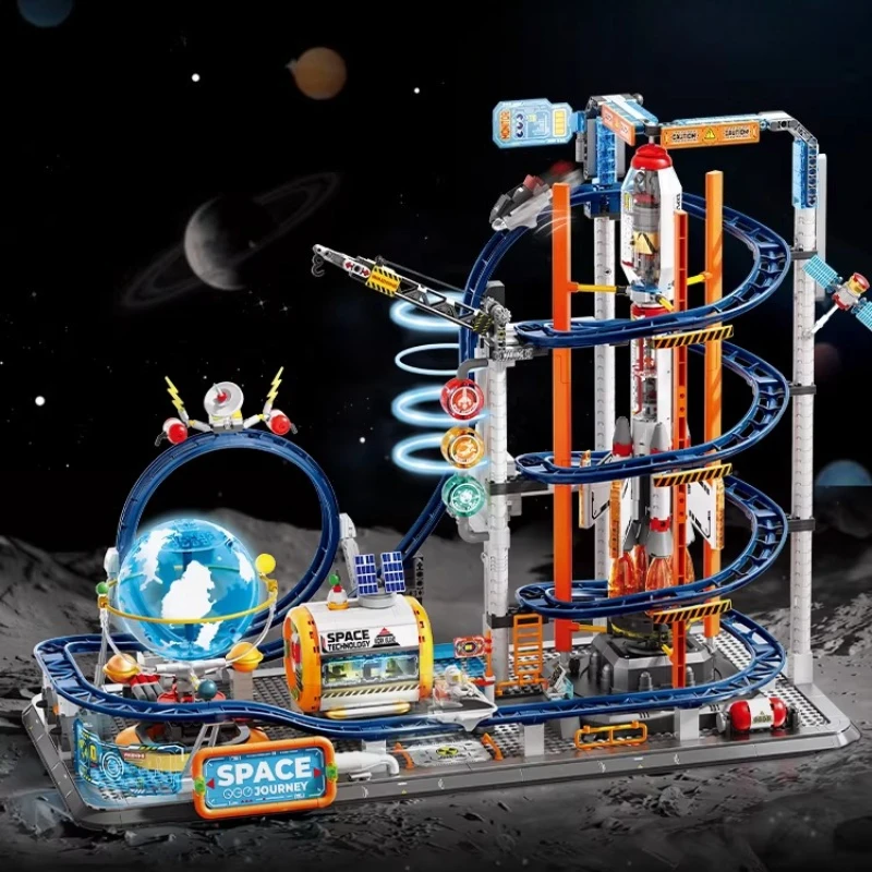 Fermi Box Authentic Star Rail Shuttle Roller Coaster Children's Puzzle Assembly Building Blocks Collection Ornament Toys Gifts