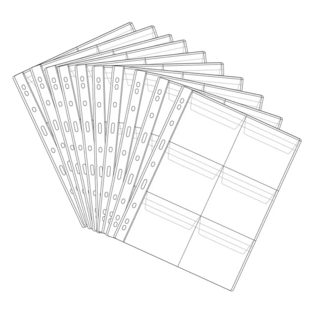 10PCS Album for Coins Albums 20/30/42 Pocket Coins Collection PVC Transparent Inside Pages Coins Loose Leaf Organizer Bag