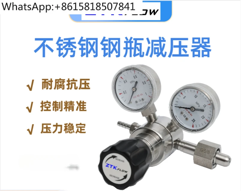 R21 Cylinder Reducer/Stainless Steel Reducer/High Precision Reducing Valve/High Purity Gas/WSTFLOW