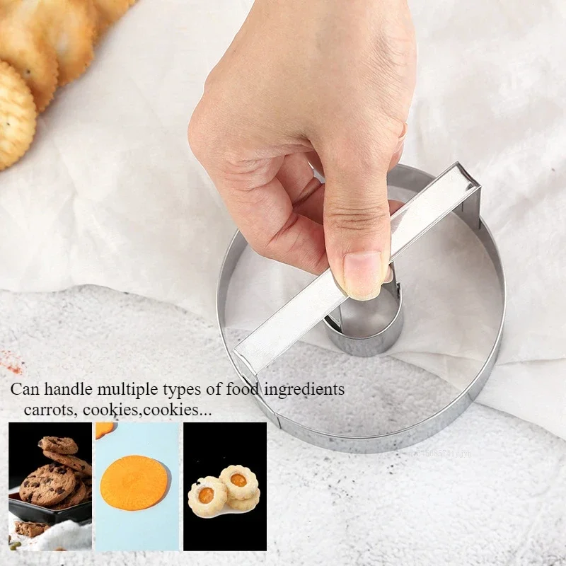 Stainless Steel Donut Mold Round Biscuit Cutting Mold DIY Bread Chocolate Baking Gadget Cake Decorating Tool Baking Supply