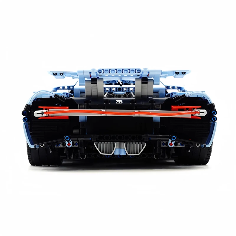 

New 40002H High-Tech Gulf Oil powder Blue Modified Building Blocks Assembling Sports Vehicle Sticker DIY Toy Chrismas Gifts Kids