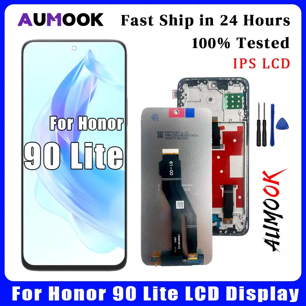 Nouvel écran pour Honor 90 Lite, écran tactile LCD, ensemble numériseur pour Honor 90 Lite CRT-NX1, pièces de rechange pour écran