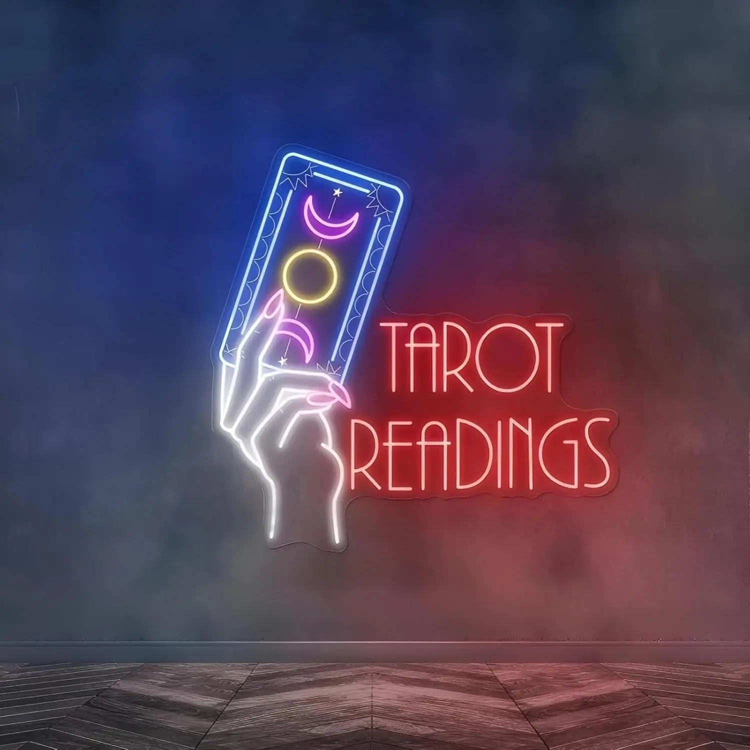 タロット占いネオンライトサイン-usb調光可能ledネオンサイン-壁飾り-寝室-ゲームルーム-リビングルーム-誕生日パーティーギフト
