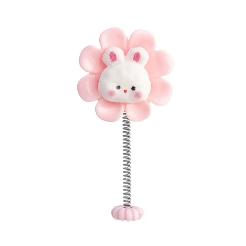 Cute Cartoon Dashboard Decoration Frog/Chicken/Rabbit Little Panda Shaking Flower Ornament with Adhesive Tape