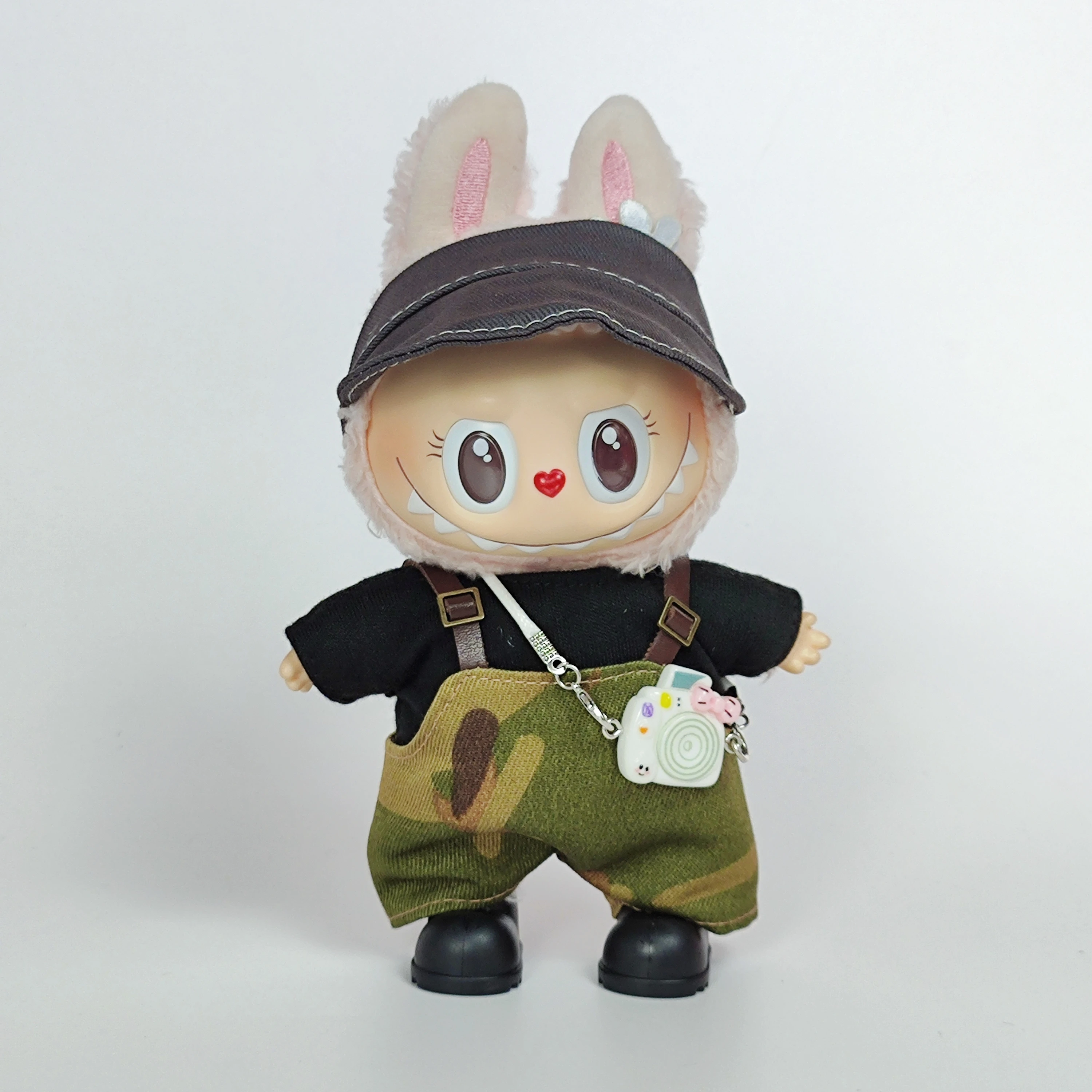 17 cm große süße Puppenkleidung für Labubu V1 V2, Idol-Puppe, süßes Macaron-Outfit-Set, Geschenkzubehör