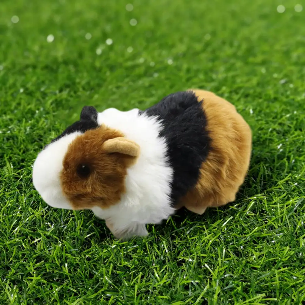 Lovely Guinea Pig Plush Doll, Adorável Hamster Miniaturas, ornamentos, 18 centímetros