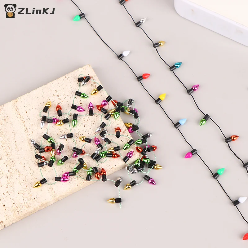 ▶1:12 Dollhouse 1 String Of Fake Lights Christmas Good Decoration Miniature Furniture Accessories Mini String Lights