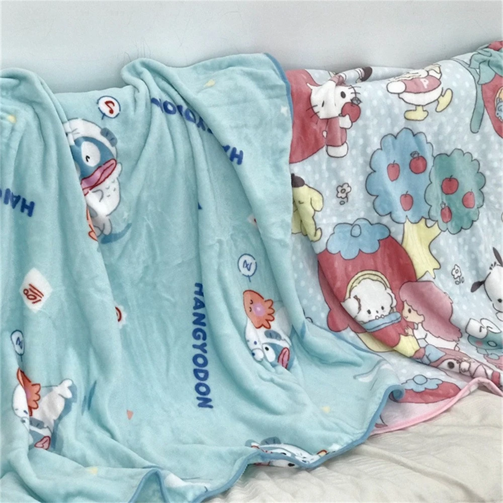 Cute Hangyodon Blanket Lovely Anime Warm Flannel Blanket Pillowcase Pekkle Pochacco Blanket Bedspread Bedroom Sofa Bed Girl