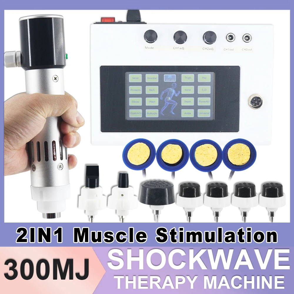 

300MJ Shockwave Therapy Machine for ED Treatment Physiotherapy Electrical Muscle Stimulation Muscle Massage Shock Wave Equipment