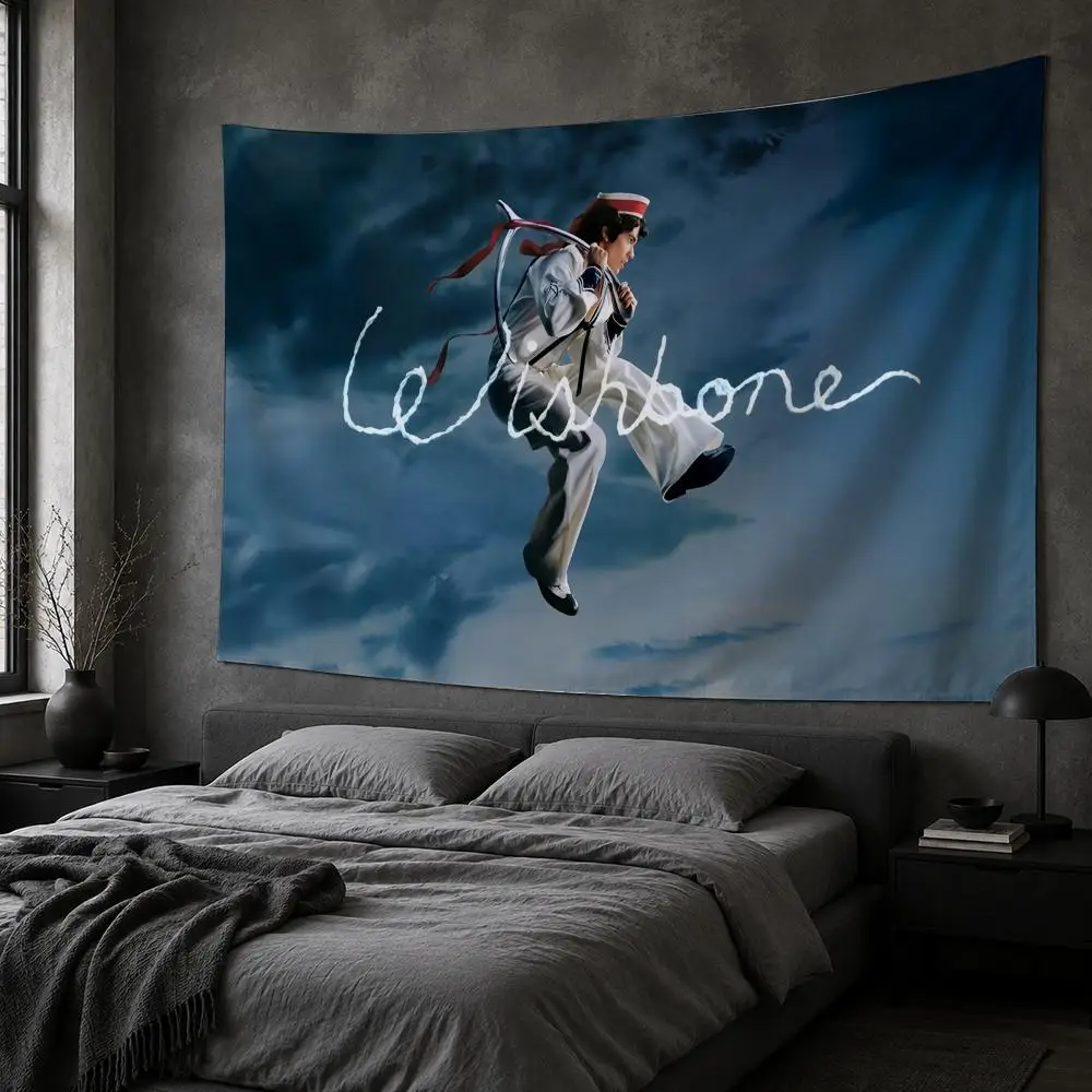 C-Conan G-Gray Tapestry Bedroom Living Room Bar Party House Home Dorm Interior Wall Decor Background Banner