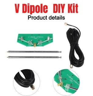 V Dipole DIY Kit Adjustable 137MHz For For Satellite Aviation Cloud Map Reception With For Horn Rod And PCB Board Assembly Tool