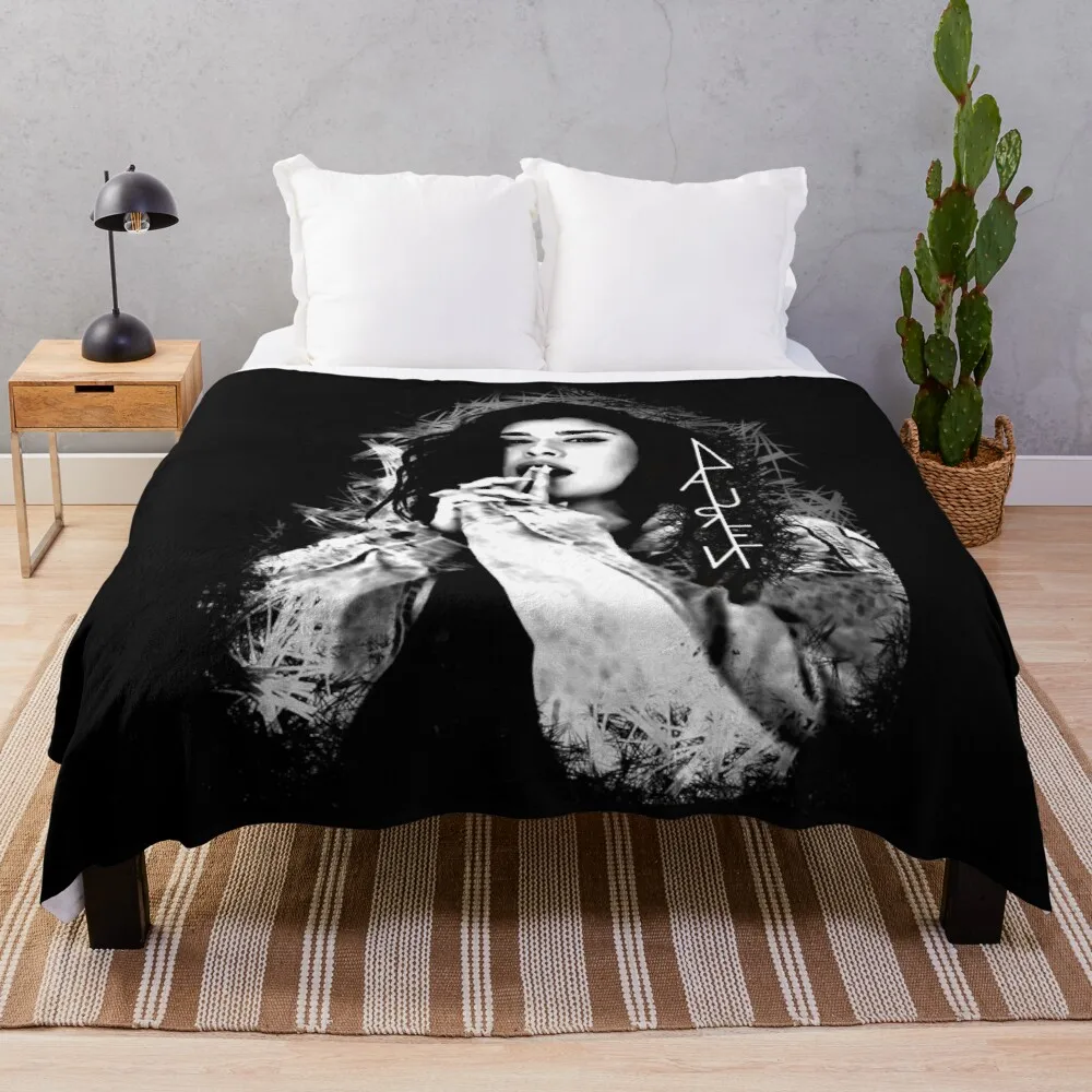 Lauren Jauregui black and white logoThrow Blanket Beautiful Blankets